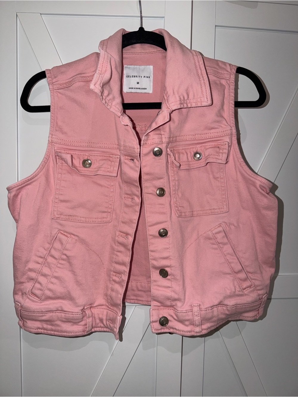 Celebrity Pink Pastel Pink Denim Vest 🌸